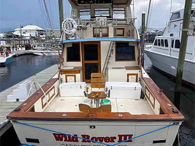 Wild Rover III fishing cockpit Carolina Beach NC