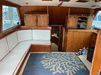 Wild Rover III interior cabin and seating area